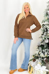 Brown Quarter Zip Pullover