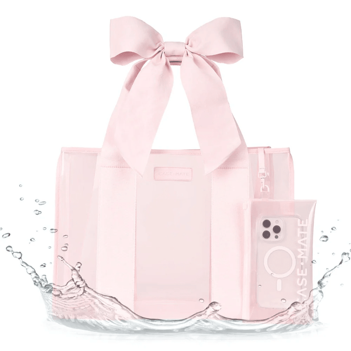 Case - Mate Ballet Pink Bow Jelly Tote - Lavish Boutique Accessories