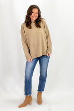 Mocha Mock Neck Sweater