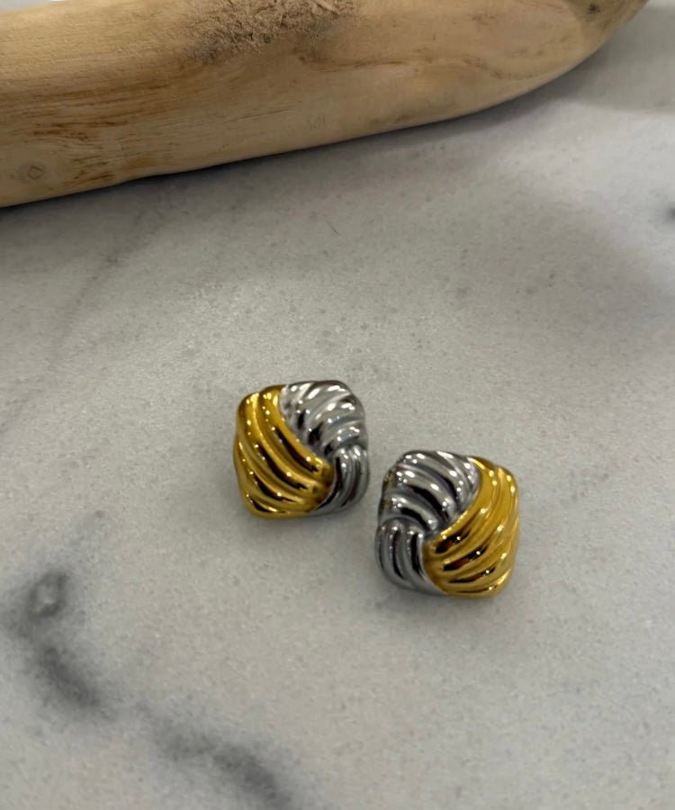 Gold statement earrings