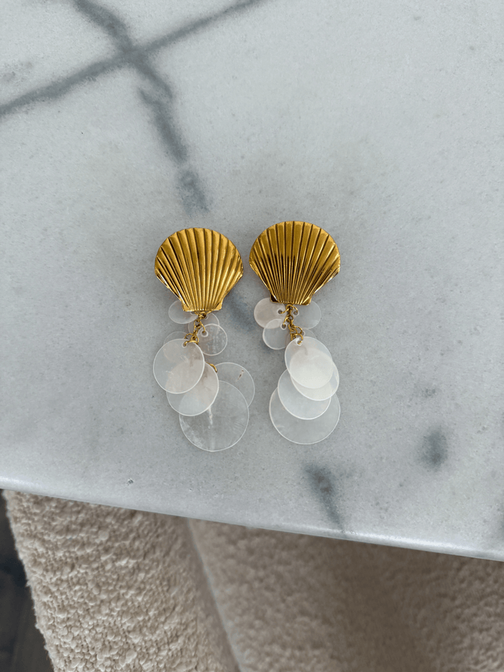Chan Sutt Pearl Seashell Earrings - Lavish Boutique Accessories