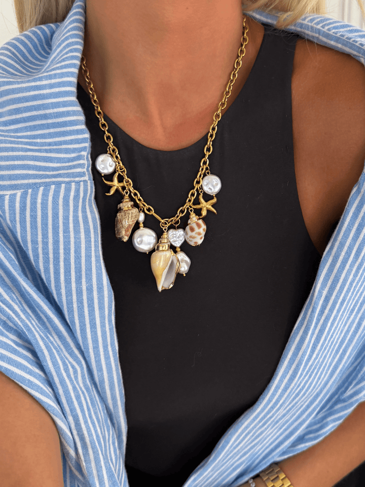 Chan Sutt Shell Charm Necklace - Lavish Boutique Accessories