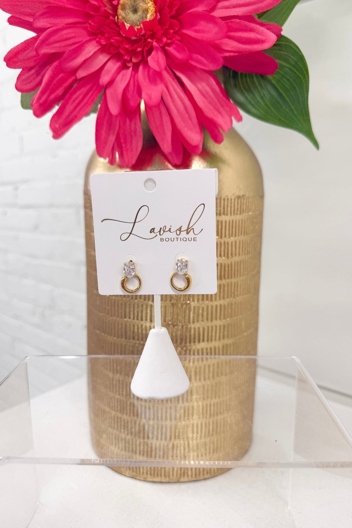 Sparkling clear crystal stud earrings