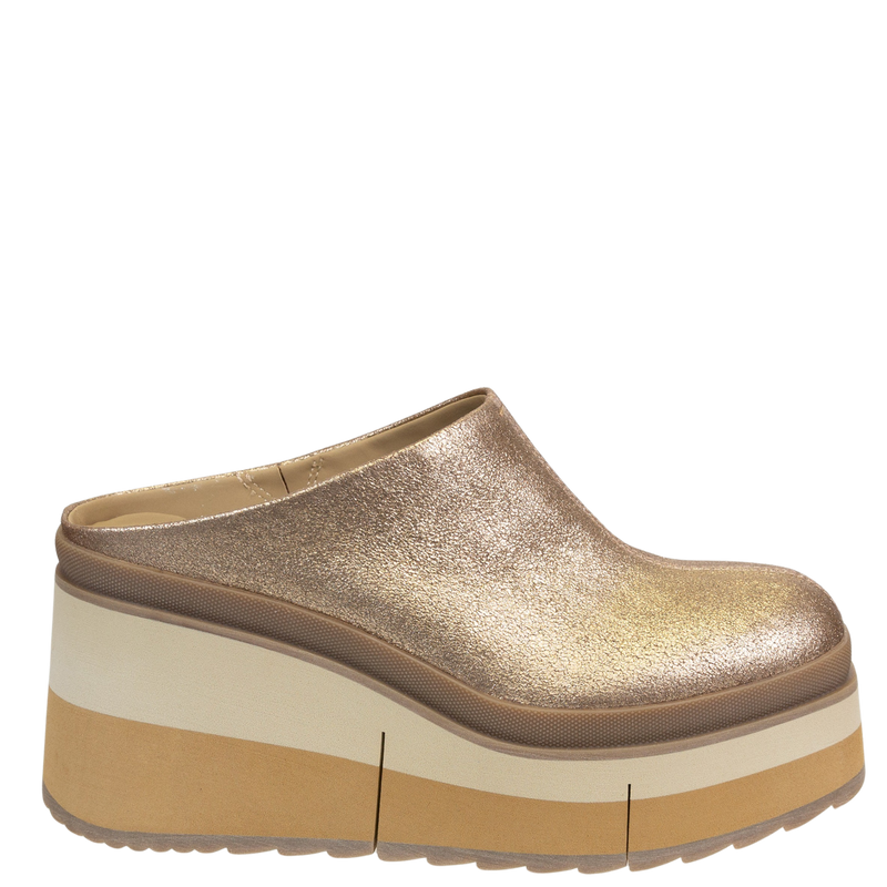 NAKED FEET - COACH in GOLD Platform Clogs