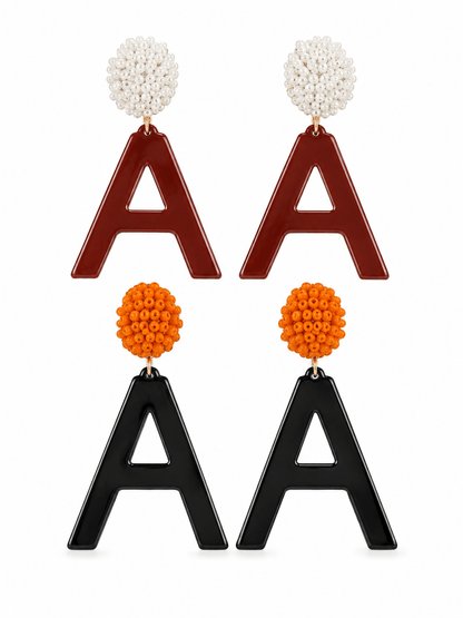 College Theme Letter Earring - Lavish Boutique09-JEWELRY
