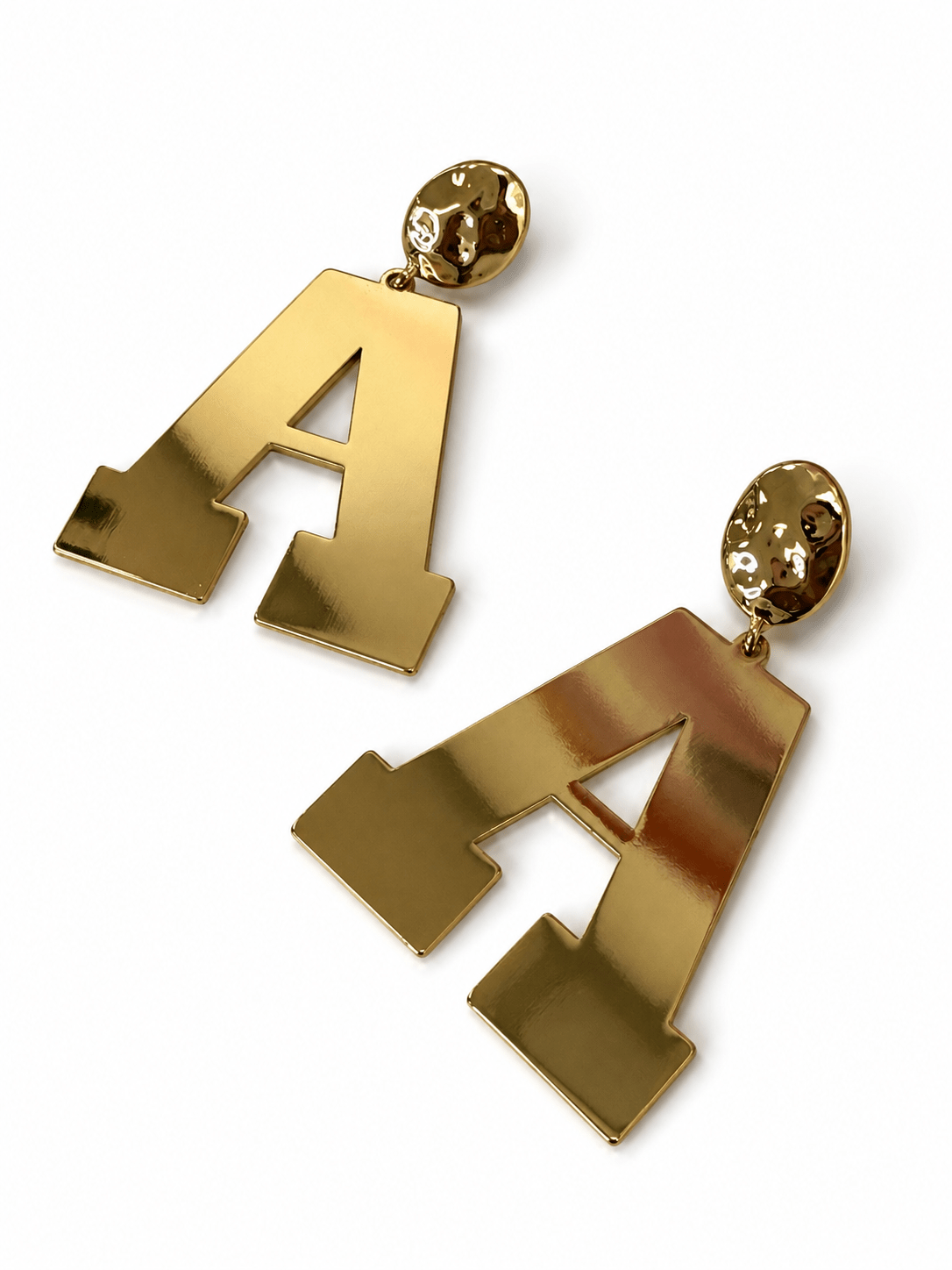 Collegiate Letter A Earring - Lavish Boutique09-JEWELRY