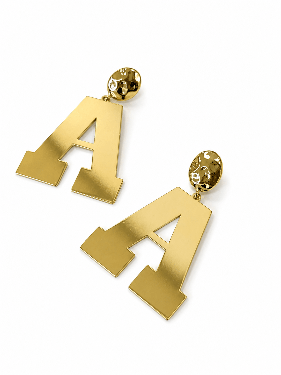 Collegiate Letter A Earring - Lavish Boutique09-JEWELRY