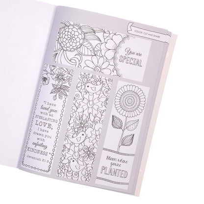 I Know the Plans coloring book with line-art verse pages