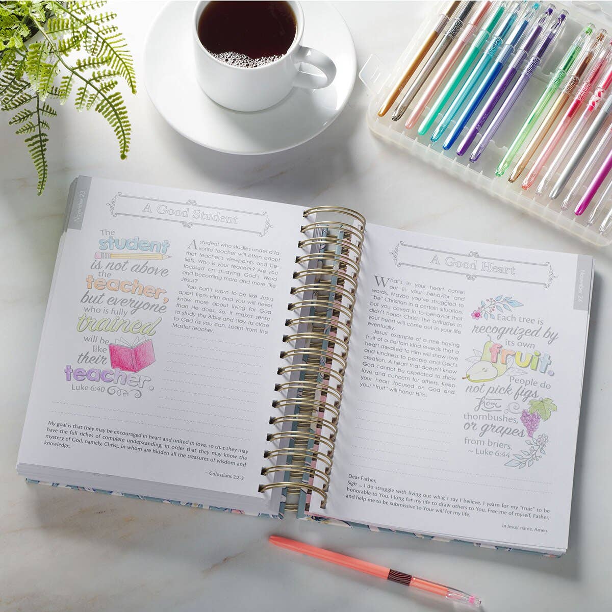 Illustrated coloring devotional written for women