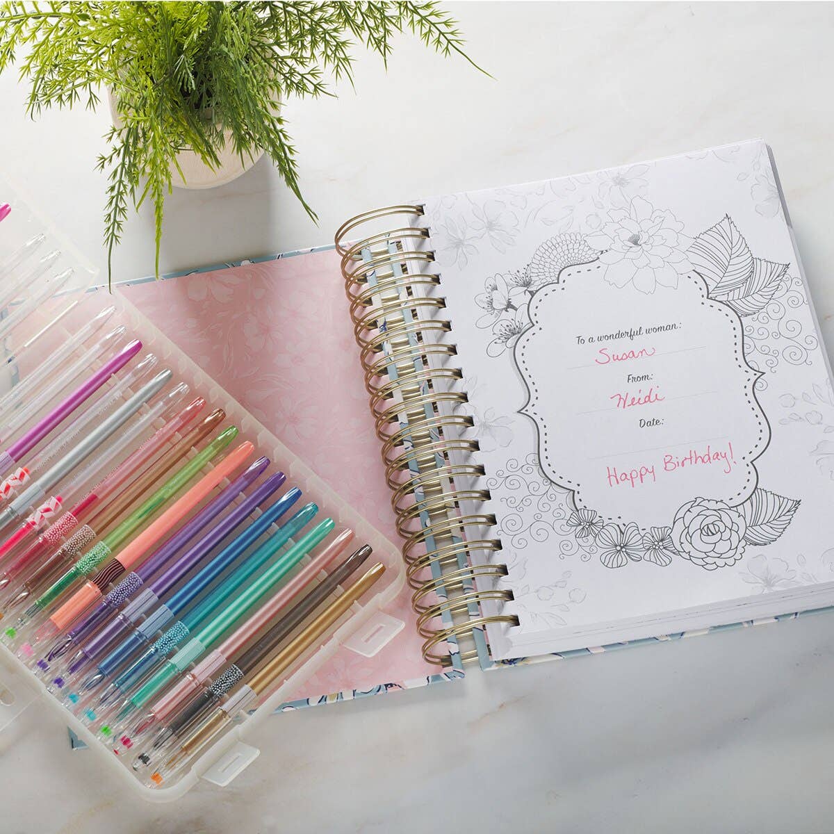 Devotional coloring book pairing Jesus's words with line art