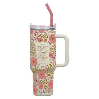 Coral Floral Those Who Trust in The Lord Tumbler - Lavish Boutique 310 Home - Gift