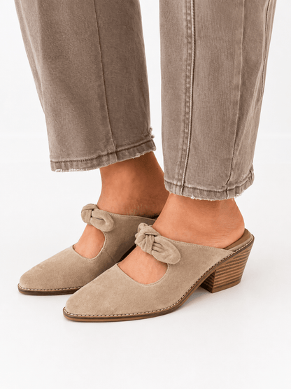 Corky's Camel Faux Suede Oh Bow She Didn't Shoes - Lavish Boutique10-SHOES