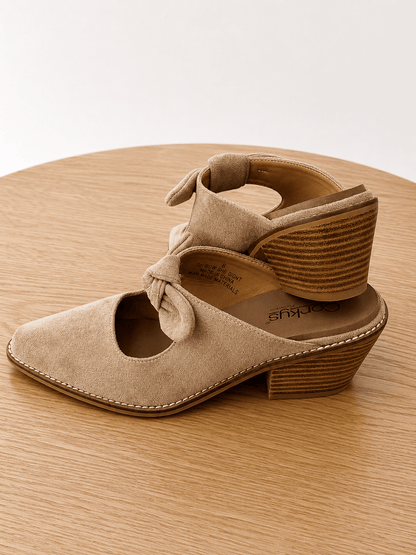 Corky's Camel Faux Suede Oh Bow She Didn't Shoes - Lavish Boutique10-SHOES