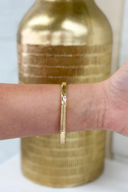 Cross bangle bracelet with a smooth band