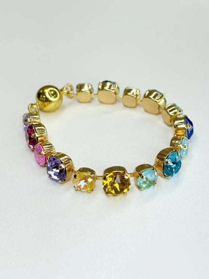 Sparkling confetti gemstone stretch bracelet