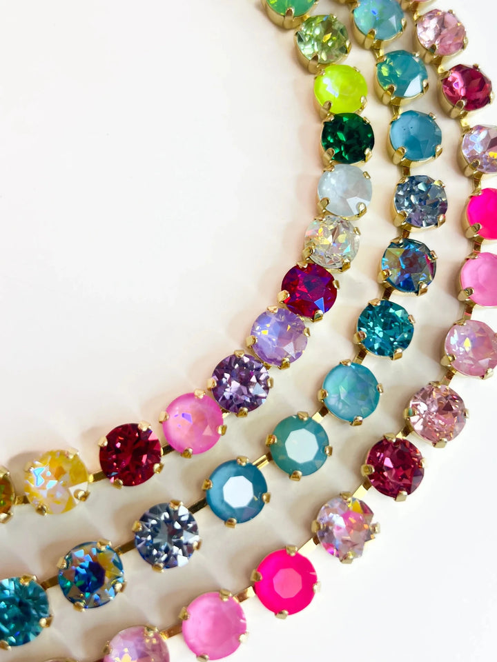Crystal Confetti Gemstone Necklace - Lavish Boutique09-JEWELRY