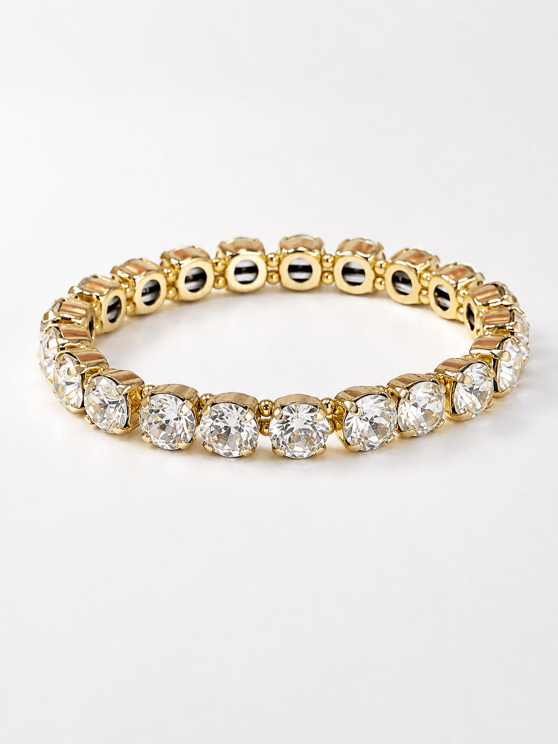 Faceted crystal gemstone bracelet