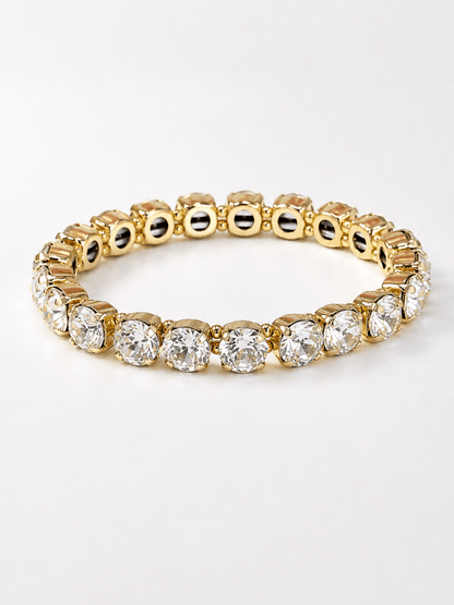 Faceted crystal gemstone bracelet