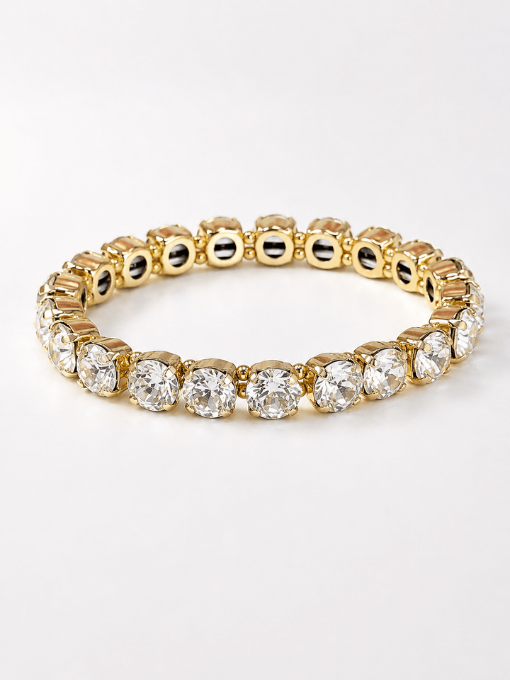 Faceted crystal gemstone bracelet