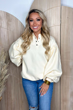 Cream Fleece Pullover