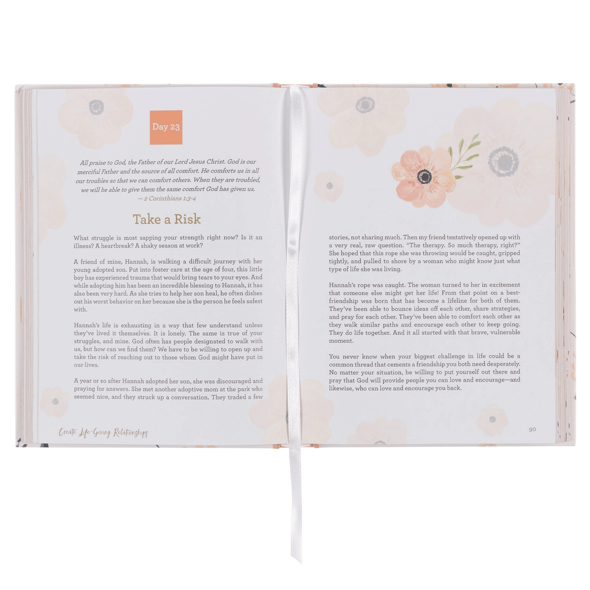 Hardcover devotional on finding rest, with daily readings