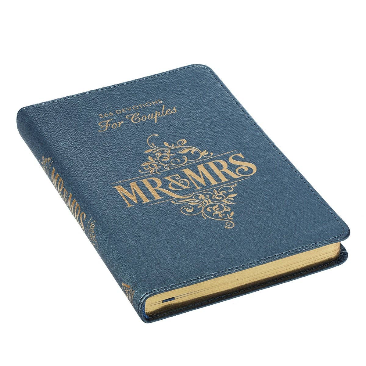 Couples devotional bound in blue faux leather