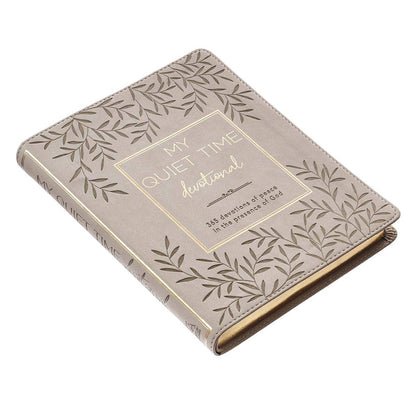 Faux leather bound devotional titled My Quiet Time
