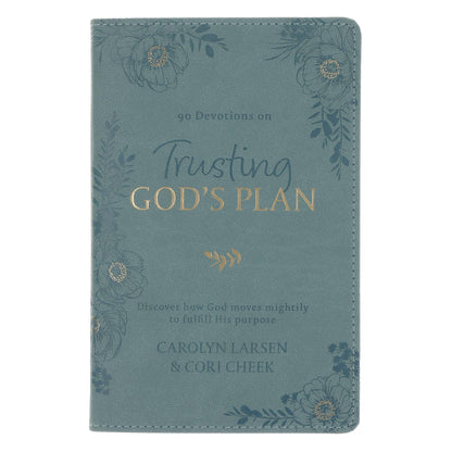 Trusting God's Plan devotional in a faux leather cover