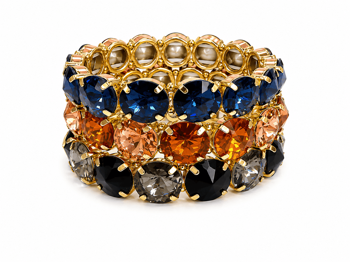 Gemstone bracelet with fine faceted beads