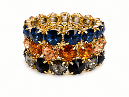 Gemstone bracelet with fine faceted beads