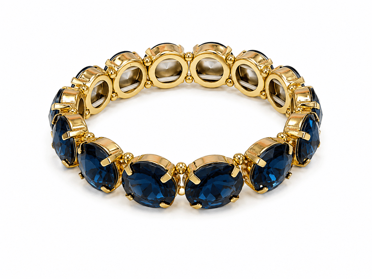 Bracelet of glittering faceted gemstone beads