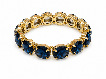Bracelet of glittering faceted gemstone beads