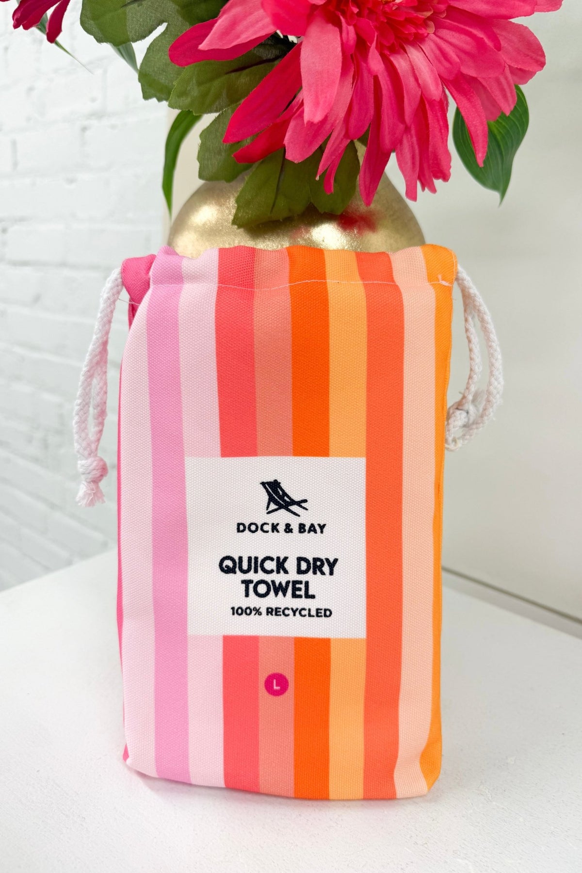 Miami Sorbet quick-dry beach towel, large