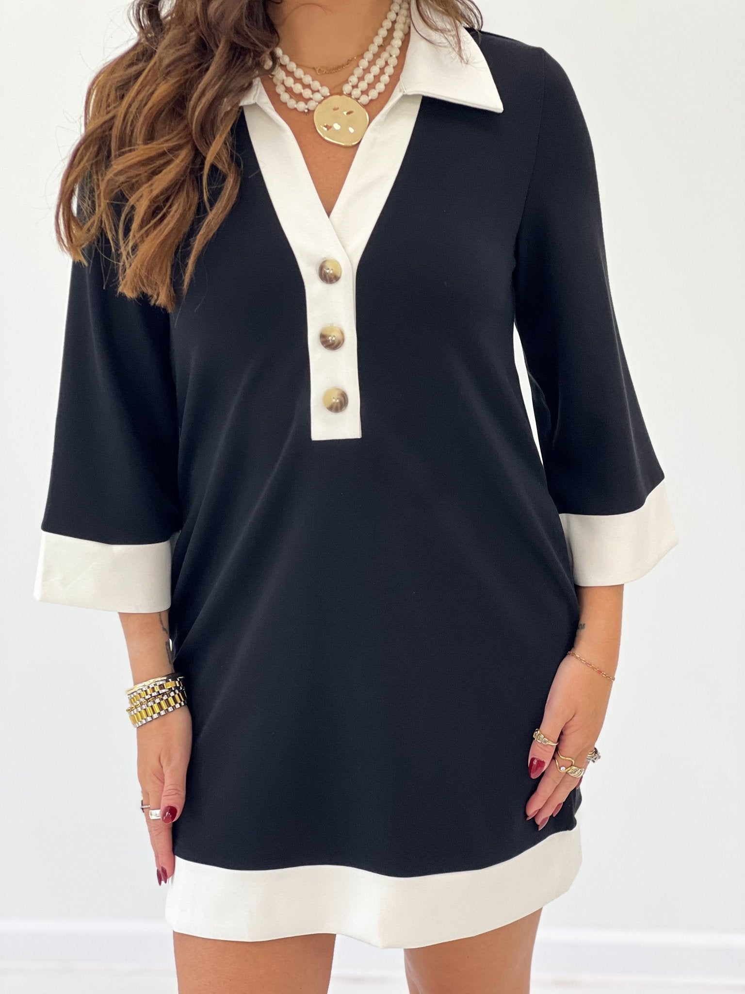 Doe and Rae Collared Dress - Lavish Boutique04-DRESSES