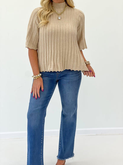 Doe and Rae Swing Sleeve Top - Lavish Boutique01-TOPS