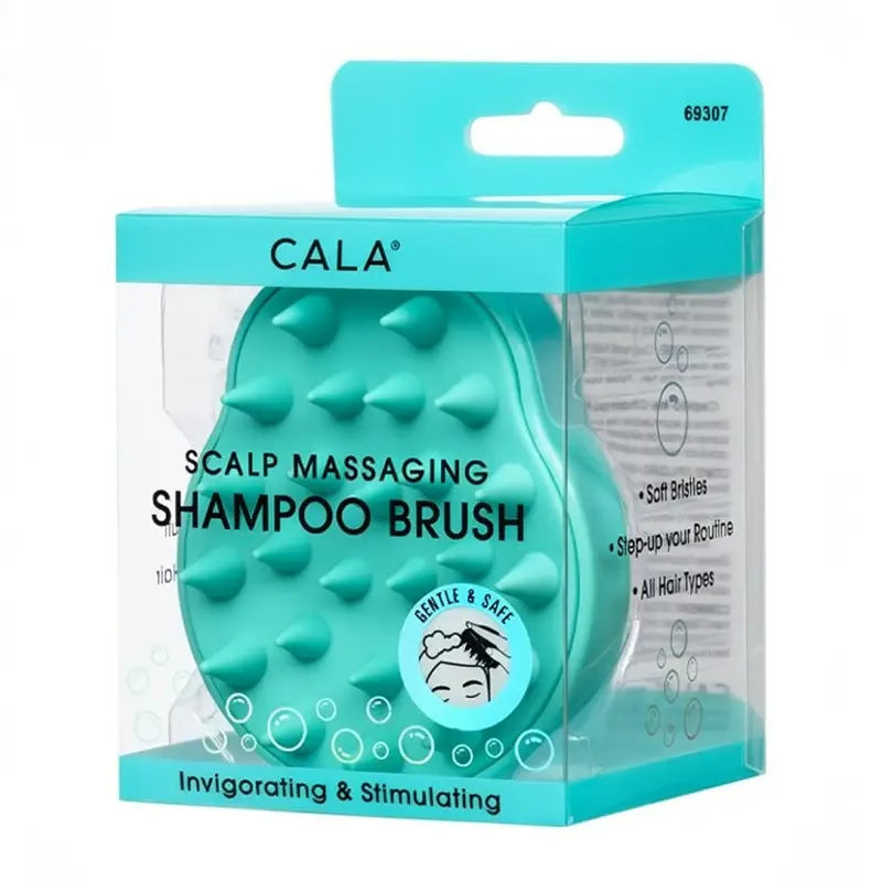 CALA mint scalp massaging shampoo brush in retail packaging