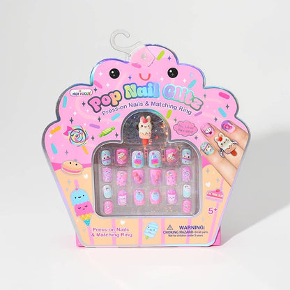 Hot Focus Sweets Pop Nail Glitz Press-On Nail Set