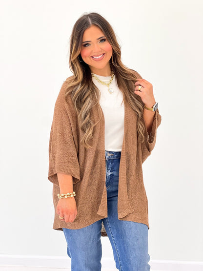EESOME Dolman Short Sleeve Cardigan - Lavish Boutique06-OUTERWEAR