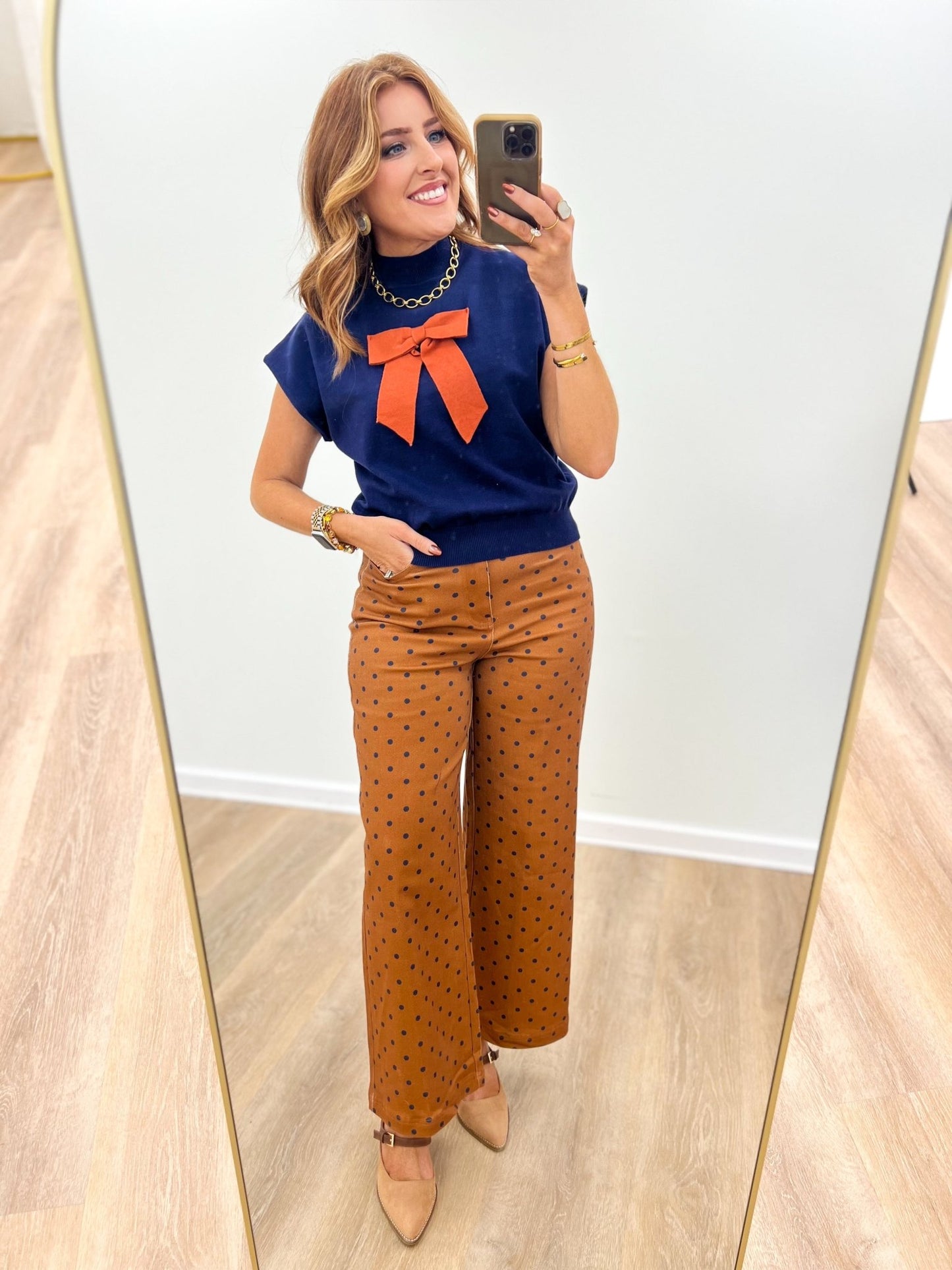 Eesome Gameday Bow Top - Lavish Boutique01-TOPS