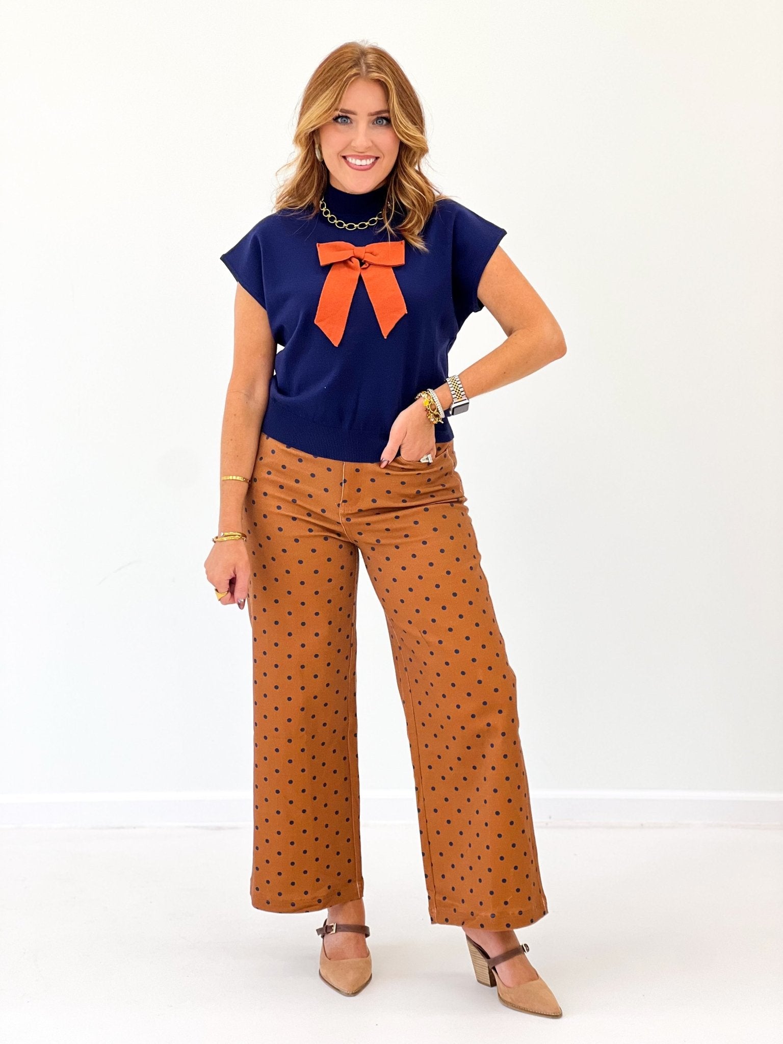 Eesome Gameday Bow Top - Lavish Boutique01-TOPS