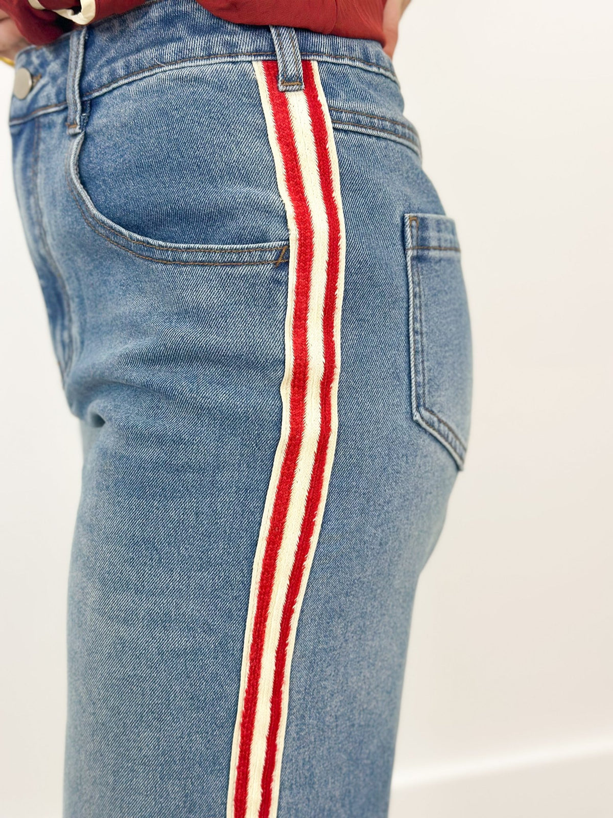 ee:some Side Stripe Wide Leg Pants - Lavish Boutique02-BOTTOMS
