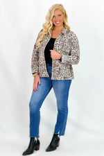 Leopard Double Front Pocket Jacket