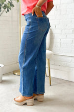 High Rise Front Seam Wide Leg Jean | Lavish Boutique