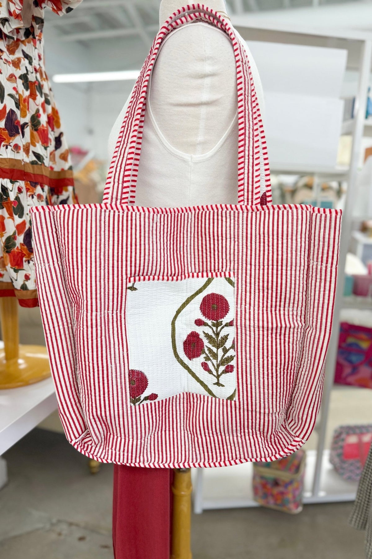 Ellison Burgundy Reversible Tote Bag - Lavish Boutique Accessories