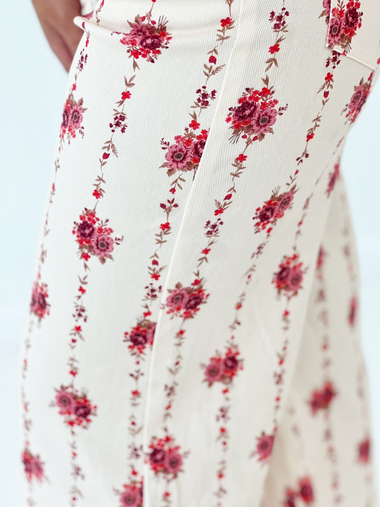 Floral wide leg trousers in a lightweight fabric