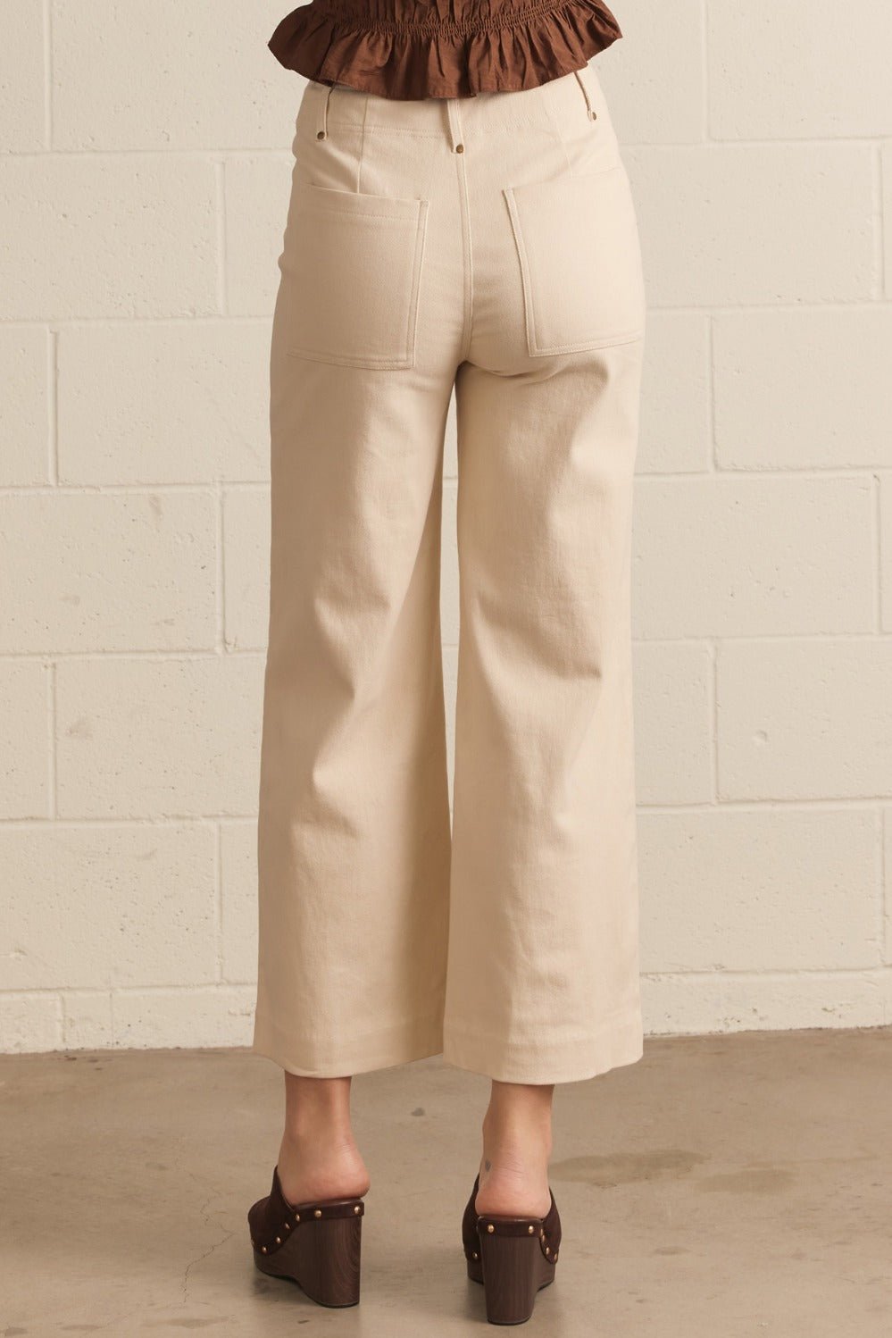 Entro Front Seam Wide Leg Pants - Lavish Boutique02-BOTTOMS