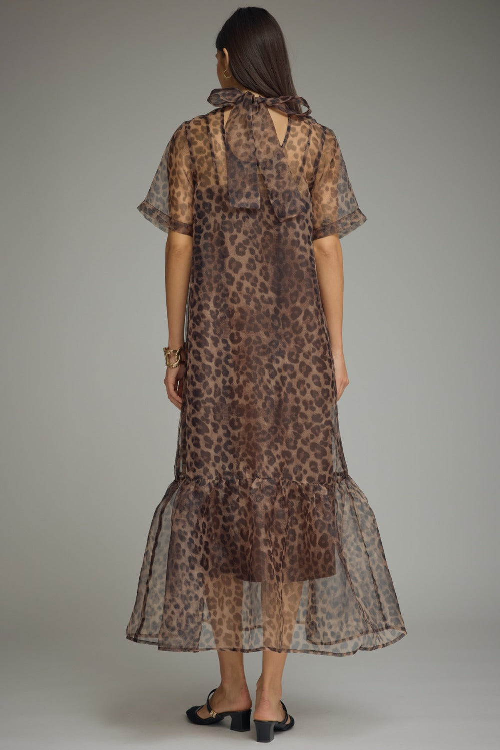 Entro Leopard Print Midi Dress - Animal