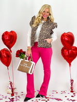 Clara Leopard Puffer Vest