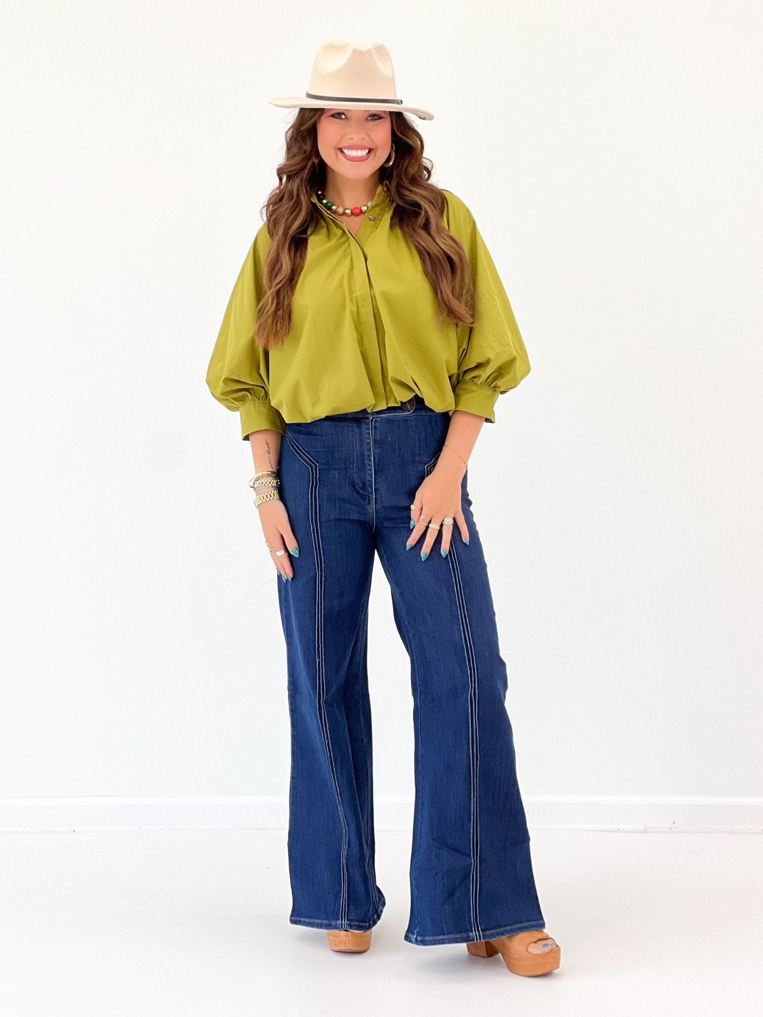 Fate High Waisted Wide Leg Jean - Lavish Boutique03-DENIM