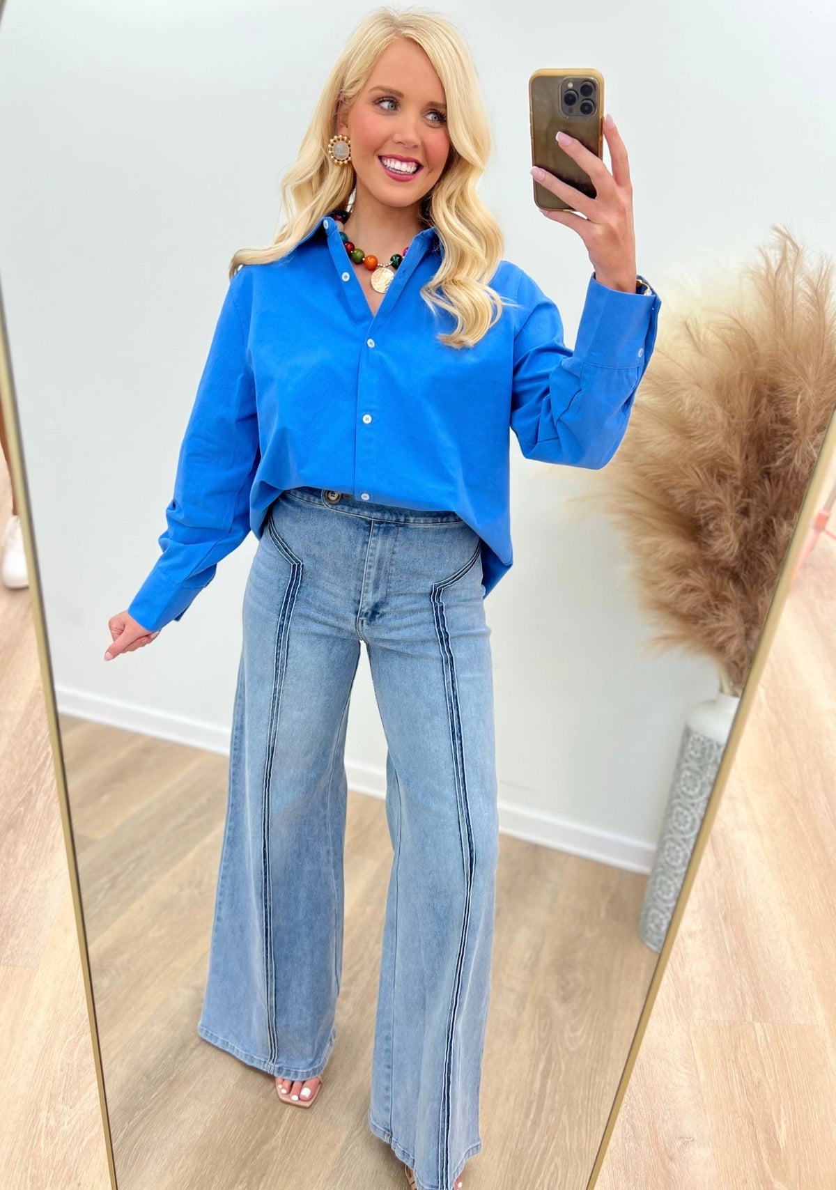 Fate High Waisted Wide Leg Jean - Lavish Boutique03-DENIM